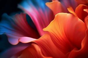 A macro image of a flower petal. AI generative photo