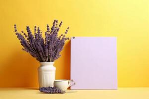 a little lavender on all sides of the picture. photo