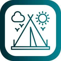 Camping tent Vector Icon Design