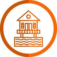 Beach hut Vector Icon Design