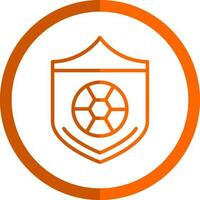 Soccer ball on a shield Vector Icon Design