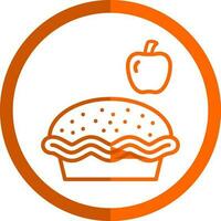 Apple pie Vector Icon Design