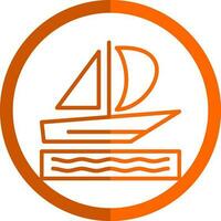 Silboat Vector Icon Design