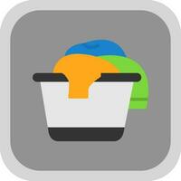 Laundry basket Vector Icon Design