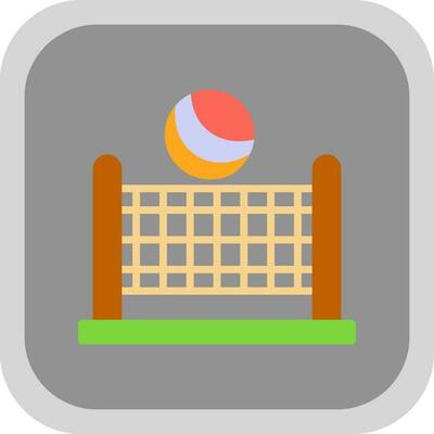 Beach volleyball Vector Icon Design