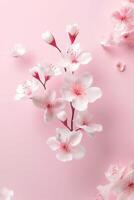 A background of a light pink color gradient with white color. photo