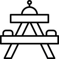 Picnic table Vector Icon Design