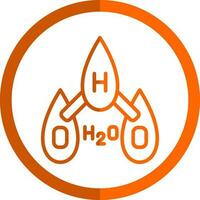 H2O vector icono diseño