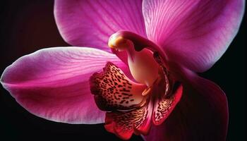 Exotic moth orchid blossoms with elegance and romance   generated by AI photo