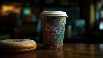 caliente capuchino y chocolate moca, Perfecto refresco generado por ai foto