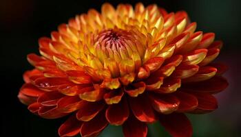 Vibrant dahlias bloom in formal garden beauty generated by AI photo