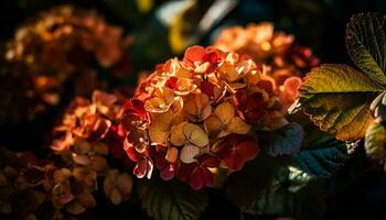 Vibrant hydrangea blossom, a gift from nature generated by AI photo