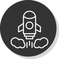 Rocket launch Vector Icon Design