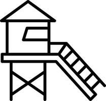 Lifeguard tower Vector Icon Design