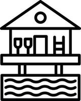 Beach hut Vector Icon Design