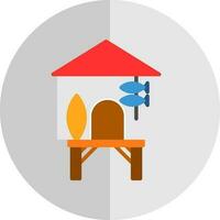 Beach hut Vector Icon Design