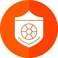 Soccer ball on a shield Vector Icon Design