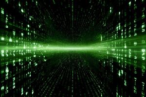 Matrix binary code background. photo