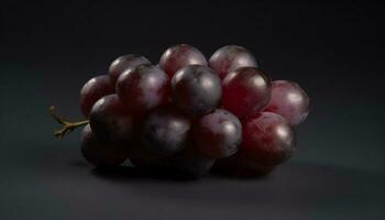 Ripe grape bunches, fresh from nature vineyard, a healthy snack generated by AI photo