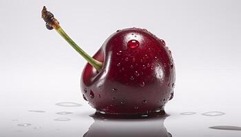 Juicy berry fruits splashing in water, reflecting freshness and ripeness generated by AI photo