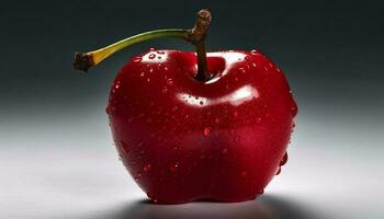 jugoso manzana rebanada refleja naturaleza frescura en gastrónomo todavía vida generado por ai foto