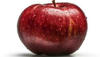 Juicy apple slice, ripe and fresh, perfect for healthy snacking generated by AI photo