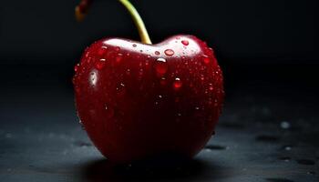 jugoso baya Fruta soltar refleja frescura de orgánico verano bocadillo generado por ai foto