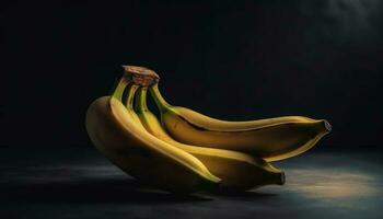 Ripe organic banana, a healthy snack for vegetarian lifestyles generated by AI photo