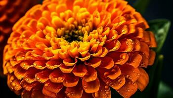 Vibrant chrysanthemum blossom, a gift of nature beauty in yellow generated by AI photo