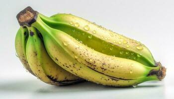 Fresh ripe banana, a healthy snack for a vegetarian diet generated by AI photo