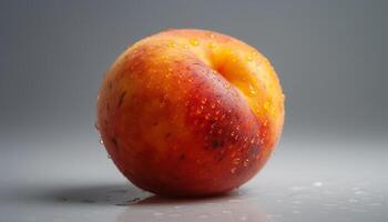 jugoso manzana refleja vibrante naturaleza frescura, Perfecto para sano comiendo generado por ai foto