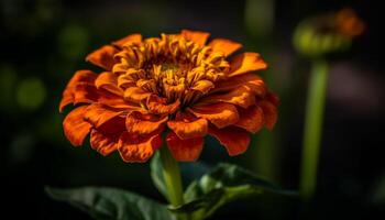 Vibrant bouquet of multi colored flowers in a formal garden generated by AI photo