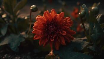 A vibrant bouquet of multi colored gerbera daisies in the meadow generated by AI photo