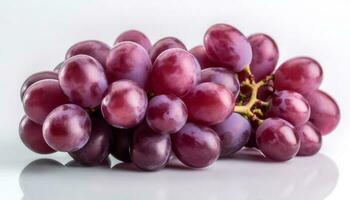 Juicy grape bunch, ripe and fresh, nature sweet refreshment generated by AI photo