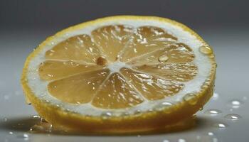 Juicy citrus slice, ripe and fresh, perfect for healthy eating generated by AI photo