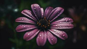 Vibrant chamomile blossom in dewy meadow, beauty in nature generated by AI photo