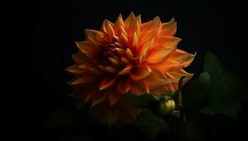 Vibrant dahlia blossom, a symbol of beauty in nature generated by AI photo