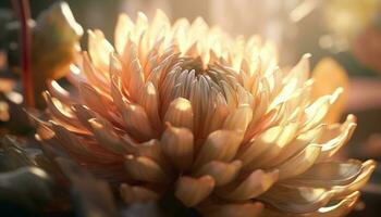 Vibrant dahlia blossom, a gift of nature organic beauty generated by AI photo