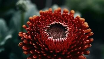 Vibrant gerbera daisy, a single flower showcasing nature beauty generated by AI photo