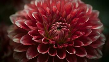 Vibrant dahlias bloom in nature beauty, a gift of freshness generated by AI photo