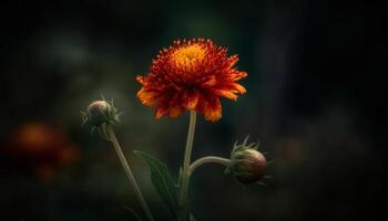 Vibrant wildflower growth in meadow, close up of single petal generated by AI photo