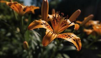 Vibrant bouquet of multi colored flowers in a formal garden generated by AI photo