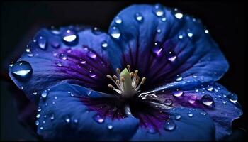 vibrante gerbera margarita florecer, mojado con Rocío, refleja belleza generado por ai foto