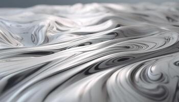 Smooth flowing wave pattern in multi colored abstract computer graphic design generated by AI photo