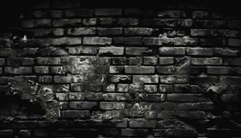 Abstract old fashioned brick wall with textured effect and weathered material generated by AI photo