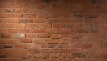 Abstract brick wall with weathered, rusty patterns an old fashioned backdrop generated by AI photo