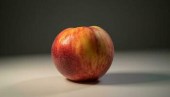 jugoso maduro manzana, un sano bocadillo para un Fresco estilo de vida generado por ai foto