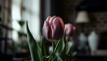 vibrante ramo de flores de multi de colores flores trae belleza a Doméstico habitación generado por ai foto