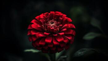 Vibrant dahlias bloom in a fragility of multi colored petals generated by AI photo