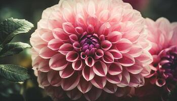 Vibrant dahlias bloom in nature bouquet, showcasing beauty freshness generated by AI photo